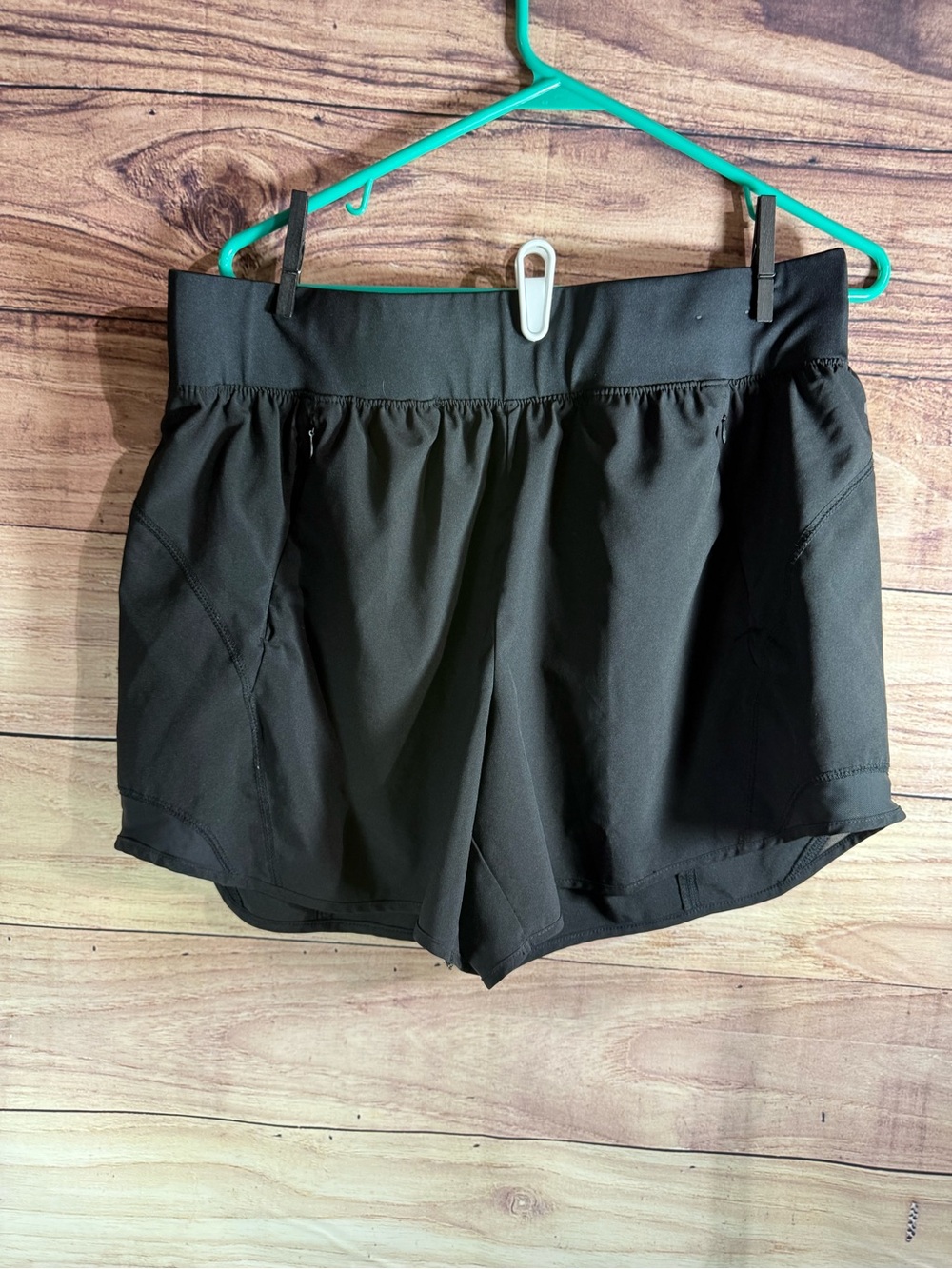 Tek Gear Black Womens Athletic Running Shorts XL Elastic Waist Lined Workout